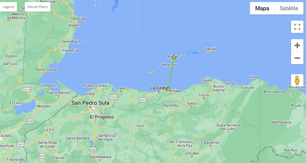 NPX2 La Ceiba–Roatán · sobre el mar — captura 3
